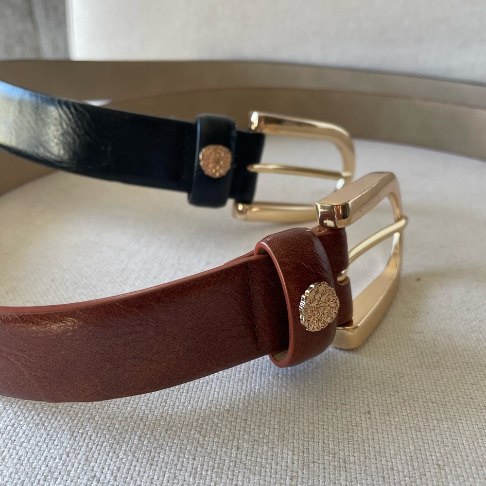 Tan and Black Vince Camuto Belts